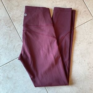Lululemon In Movement 25” Garnet size 4